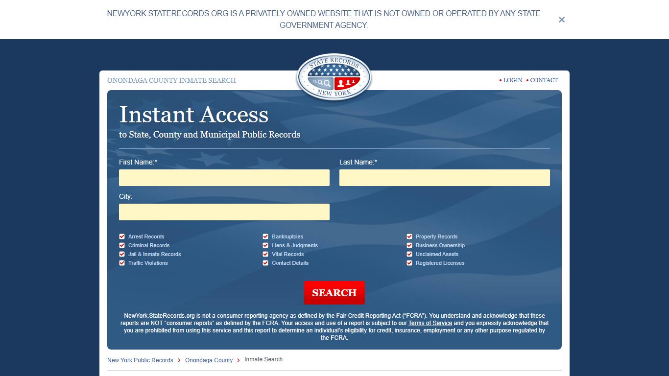 Onondaga County, New York Inmate Search | StateRecords.org